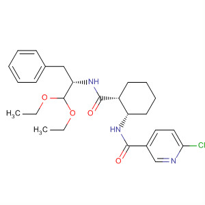 820993-54-2  3-Pyridinecarboxamide,6-chloro-N-[(1S,2R)-2-[[[(1S)-2,2-diethoxy-1-(phenylmethyl)ethyl]amino]carbonyl]cyclohexyl]-