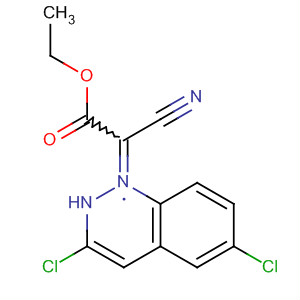 821009-79-4  Acetic acid, cyano(3,6-dichloro-2(1H)-quinoxalinylidene)-, ethyl ester