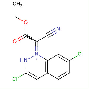 821009-84-1  Acetic acid, cyano(3,7-dichloro-2(1H)-quinoxalinylidene)-, ethyl ester
