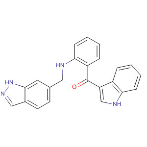 821767-21-9  Methanone, [2-[(1H-indazol-6-ylmethyl)amino]phenyl]-1H-indol-3-yl-
