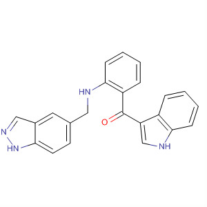 821767-25-3  Methanone, [2-[(1H-indazol-5-ylmethyl)amino]phenyl]-1H-indol-3-yl-