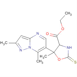 821774-97-4  4-Oxazolidinecarboxylic acid,5-(2,7-dimethylpyrazolo[1,5-a]pyrimidin-6-yl)-5-methyl-2-thioxo-, ethylester