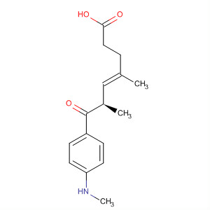 821786-17-8  4-Heptenoic acid, 4,6-dimethyl-7-[4-(methylamino)phenyl]-7-oxo-,(4E,6R)-