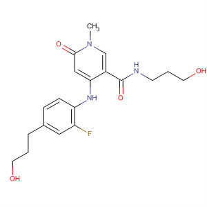 821790-03-8  3-Pyridinecarboxamide,4-[[2-fluoro-4-(3-hydroxypropyl)phenyl]amino]-1,6-dihydro-N-(3-hydroxypropyl)-1-methyl-6-oxo-