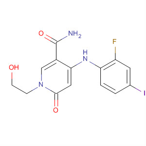 821790-17-4  3-Pyridinecarboxamide,4-[(2-fluoro-4-iodophenyl)amino]-1,6-dihydro-1-(2-hydroxyethyl)-6-oxo-
