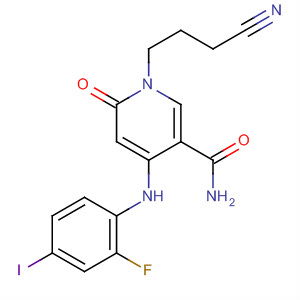 821790-21-0  3-Pyridinecarboxamide,1-(3-cyanopropyl)-4-[(2-fluoro-4-iodophenyl)amino]-1,6-dihydro-6-oxo-