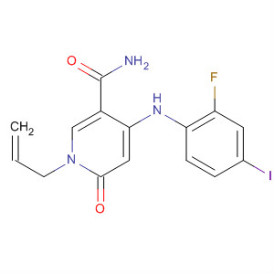 821790-25-4  3-Pyridinecarboxamide,4-[(2-fluoro-4-iodophenyl)amino]-1,6-dihydro-6-oxo-1-(2-propenyl)-