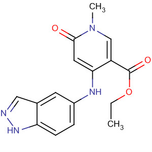 821790-57-2  3-Pyridinecarboxylic acid,1,6-dihydro-4-(1H-indazol-5-ylamino)-1-methyl-6-oxo-, ethyl ester