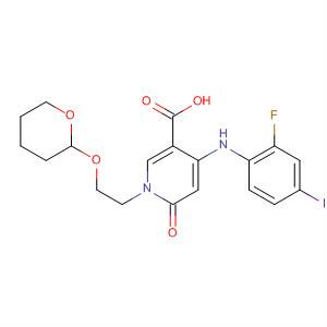 821790-99-2  3-Pyridinecarboxylic acid,4-[(2-fluoro-4-iodophenyl)amino]-1,6-dihydro-6-oxo-1-[2-[(tetrahydro-2H-pyran-2-yl)oxy]ethyl]-