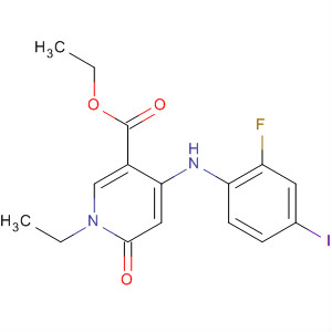 821791-10-0  3-Pyridinecarboxylic acid,1-ethyl-4-[(2-fluoro-4-iodophenyl)amino]-1,6-dihydro-6-oxo-, ethyl ester