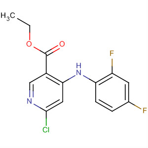 821791-31-5  3-Pyridinecarboxylic acid, 6-chloro-4-[(2,4-difluorophenyl)amino]-, ethylester