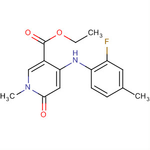 821791-38-2  3-Pyridinecarboxylic acid,4-[(2-fluoro-4-methylphenyl)amino]-1,6-dihydro-1-methyl-6-oxo-, ethylester