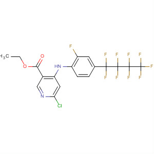 821791-48-4  3-Pyridinecarboxylic acid,6-chloro-4-[[2-fluoro-4-(nonafluorobutyl)phenyl]amino]-, ethyl ester