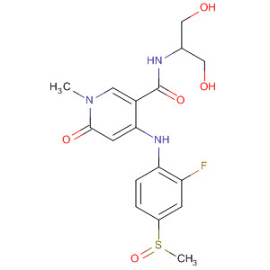 821791-71-3  3-Pyridinecarboxamide,4-[[2-fluoro-4-(methylsulfinyl)phenyl]amino]-1,6-dihydro-N-[2-hydroxy-1-(hydroxymethyl)ethyl]-1-methyl-6-oxo-