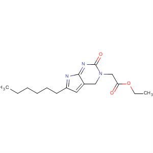 821797-45-9  3H-Pyrrolo[2,3-d]pyrimidine-3-acetic acid, 6-hexyl-1,2-dihydro-2-oxo-,ethyl ester