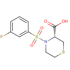 821800-12-8  3-Thiomorpholinecarboxylic acid, 4-[(3-fluorophenyl)sulfonyl]-, (3R)-