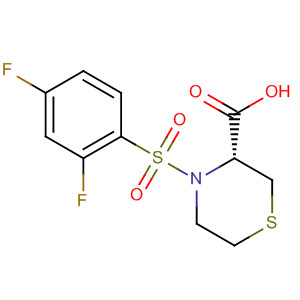 821800-13-9  3-Thiomorpholinecarboxylic acid, 4-[(2,4-difluorophenyl)sulfonyl]-, (3R)-