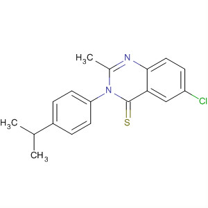 823195-68-2  4(3H)-Quinazolinethione, 6-chloro-2-methyl-3-[4-(1-methylethyl)phenyl]-