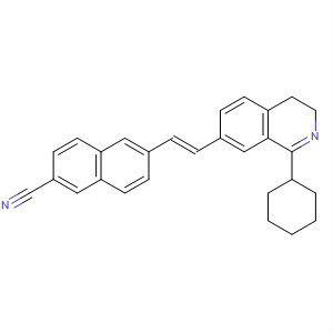 823236-50-6  2-Naphthalenecarbonitrile,6-[(1E)-2-(1-cyclohexyl-3,4-dihydro-7-isoquinolinyl)ethenyl]-