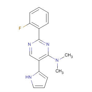823795-86-4  4-Pyrimidinamine, 2-(2-fluorophenyl)-N,N-dimethyl-5-(1H-pyrrol-2-yl)-