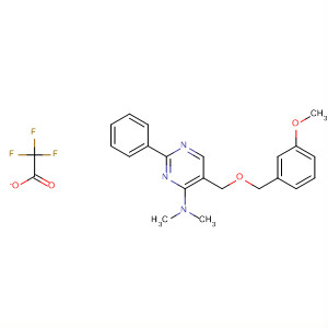 823796-43-6  4-Pyrimidinamine,5-[[(3-methoxyphenyl)methoxy]methyl]-N,N-dimethyl-2-phenyl-,mono(trifluoroacetate)
