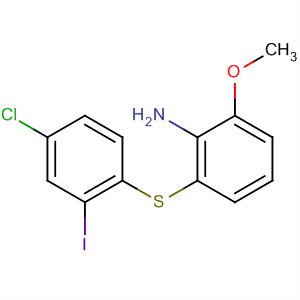 823802-41-1  Benzenamine, 2-[(4-chloro-2-iodophenyl)thio]-6-methoxy-