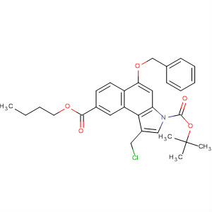 823813-45-2  3H-Benz[e]indole-3,8-dicarboxylic acid,1-(chloromethyl)-1,2-dihydro-5-(phenylmethoxy)-, 8-butyl3-(1,1-dimethylethyl) ester