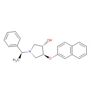824390-84-3  3-Pyrrolidinol, 4-(2-naphthalenyloxy)-1-[(1S)-1-phenylethyl]-, (3S,4S)-