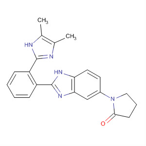 824395-19-9  2-Pyrrolidinone,1-[2-[2-(4,5-dimethyl-1H-imidazol-2-yl)phenyl]-1H-benzimidazol-5-yl]-