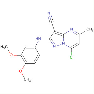 824398-28-9  Pyrazolo[1,5-a]pyrimidine-3-carbonitrile,7-chloro-2-[(3,4-dimethoxyphenyl)amino]-5-methyl-