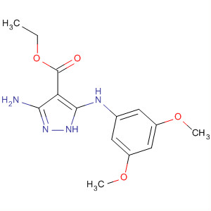 824399-63-5  1H-Pyrazole-4-carboxylic acid,3-amino-5-[(3,5-dimethoxyphenyl)amino]-, ethyl ester