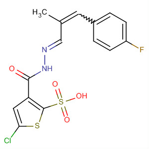 800402-42-0  2-Thiophenesulfonic acid, 5-chloro-,(2E)-[3-(4-fluorophenyl)-2-methyl-2-propenylidene]hydrazide