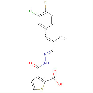 800402-78-2  2-Thiophenecarboxylic acid,(2E)-[3-(3-chloro-4-fluorophenyl)-2-methyl-2-propenylidene]hydrazide