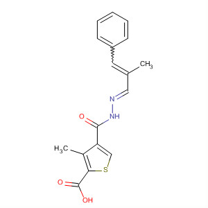 800403-01-4  2-Thiophenecarboxylic acid, 3-methyl-,(2E)-(2-methyl-3-phenyl-2-propenylidene)hydrazide