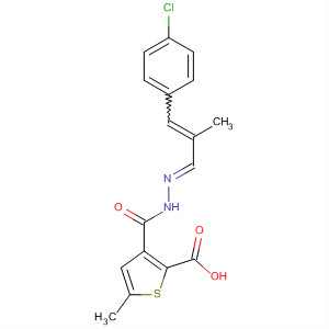 800403-05-8  2-Thiophenecarboxylic acid, 5-methyl-,(2E)-[3-(4-chlorophenyl)-2-methyl-2-propenylidene]hydrazide