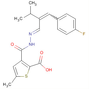 800403-08-1  2-Thiophenecarboxylic acid, 5-methyl-,(2E)-[2-[(4-fluorophenyl)methylene]-3-methylbutylidene]hydrazide