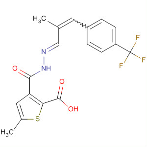 800403-15-0  2-Thiophenecarboxylic acid, 5-methyl-,(2E)-[2-methyl-3-[4-(trifluoromethyl)phenyl]-2-propenylidene]hydrazide
