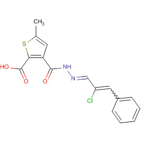800403-18-3  2-Thiophenecarboxylic acid, 5-methyl-,(2E)-(2-chloro-3-phenyl-2-propenylidene)hydrazide