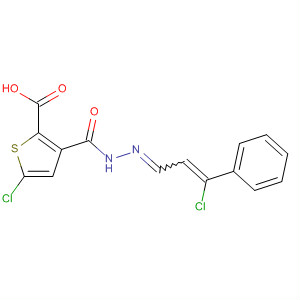 800403-24-1  2-Thiophenecarboxylic acid, 5-chloro-,(2E)-(3-chloro-3-phenyl-2-propenylidene)hydrazide