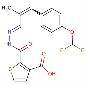 800403-38-7  3-Thiophenecarboxylic acid,(2E)-[3-[4-(difluoromethoxy)phenyl]-2-methyl-2-propenylidene]hydrazide