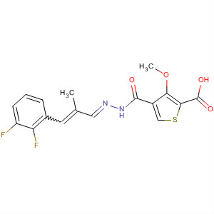 800404-26-6  2-Thiophenecarboxylic acid, 3-methoxy-,(2E)-[3-(2,3-difluorophenyl)-2-methyl-2-propenylidene]hydrazide