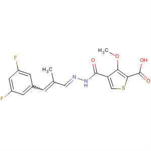 800404-27-7  2-Thiophenecarboxylic acid, 3-methoxy-,(2E)-[3-(3,5-difluorophenyl)-2-methyl-2-propenylidene]hydrazide