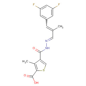 800404-29-9  2-Thiophenecarboxylic acid, 3-methyl-,(2E)-[3-(3,5-difluorophenyl)-2-methyl-2-propenylidene]hydrazide
