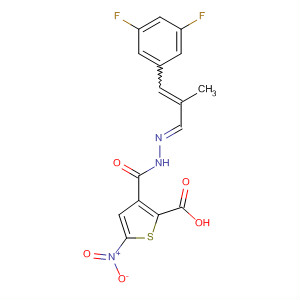 800404-30-2  2-Thiophenecarboxylic acid, 5-nitro-,(2E)-[3-(3,5-difluorophenyl)-2-methyl-2-propenylidene]hydrazide
