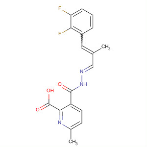 800404-75-5  2-Pyridinecarboxylic acid, 6-methyl-,(2E)-[3-(2,3-difluorophenyl)-2-methyl-2-propenylidene]hydrazide