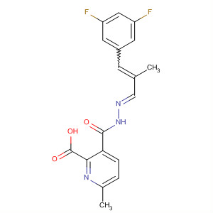 800404-76-6  2-Pyridinecarboxylic acid, 6-methyl-,(2E)-[3-(3,5-difluorophenyl)-2-methyl-2-propenylidene]hydrazide