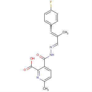 800404-78-8  2-Pyridinecarboxylic acid, 6-methyl-,(2E)-[3-(4-fluorophenyl)-2-methyl-2-propenylidene]hydrazide