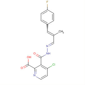 800404-84-6  2-Pyridinecarboxylic acid, 4-chloro-,(2E)-[3-(4-fluorophenyl)-2-methyl-2-propenylidene]hydrazide