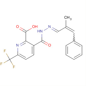 800404-94-8  2-Pyridinecarboxylic acid, 6-(trifluoromethyl)-,(2E)-(2-methyl-3-phenyl-2-propenylidene)hydrazide