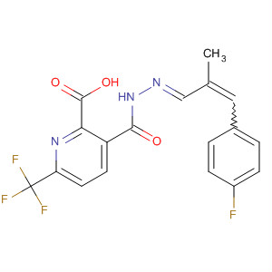 800404-95-9  2-Pyridinecarboxylic acid, 6-(trifluoromethyl)-,(2E)-[3-(4-fluorophenyl)-2-methyl-2-propenylidene]hydrazide